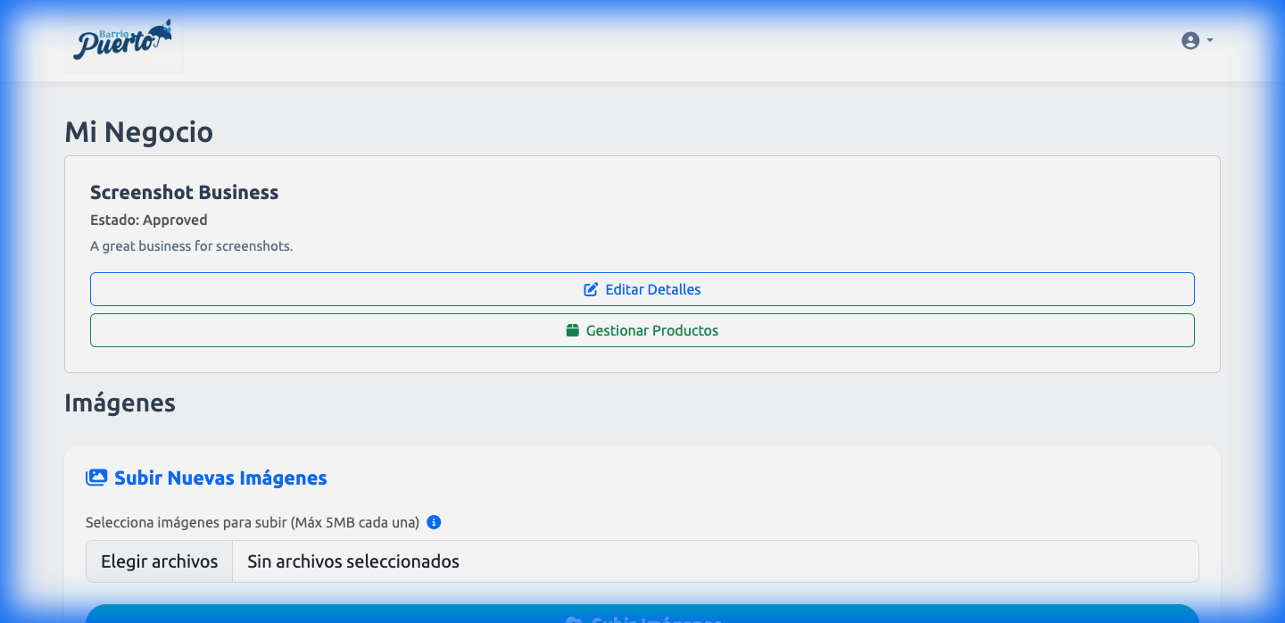 Captura de pantalla agregar productos